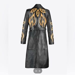 Free People X  Dan Cassab Diana ⭐️Luxury⭐️ Leather Trench Coat NWT $2580